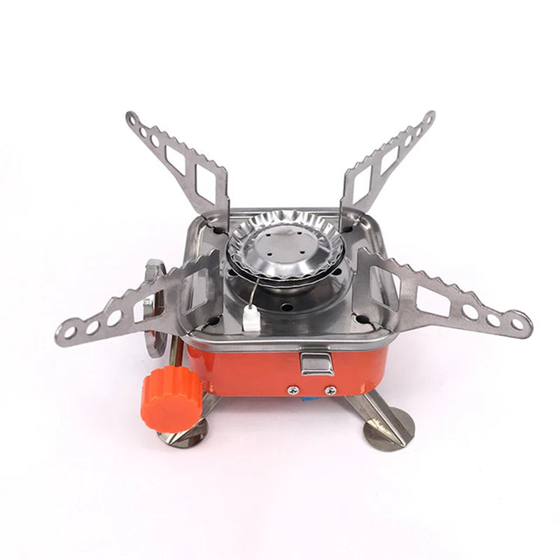 Outdoor Portable Foldable Gas Stove Dual Use Hiking Set Camping Stove Equipment for Hiking Trekking Picnic Party